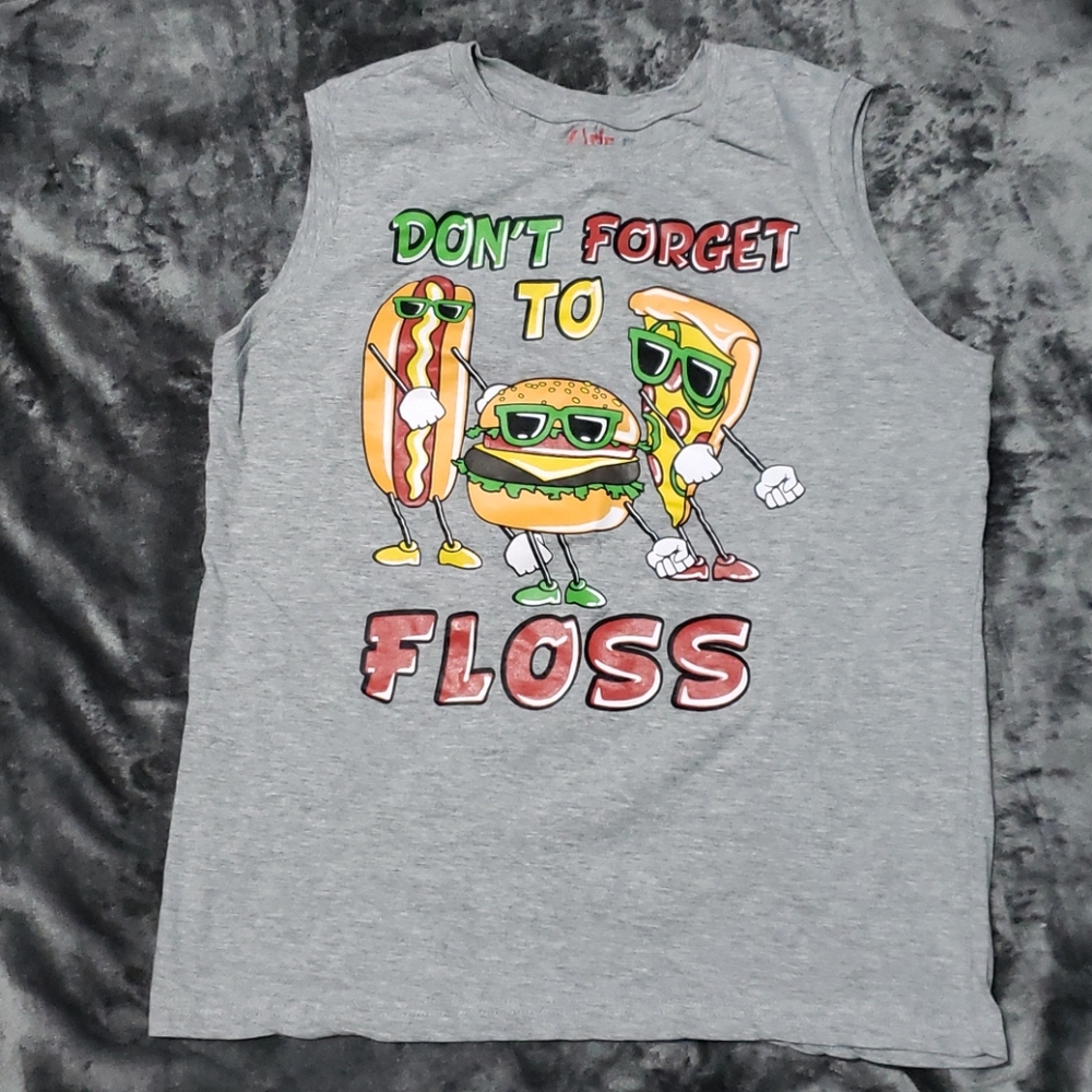 Boys The Floss Dance XL gray tank top sleeveless